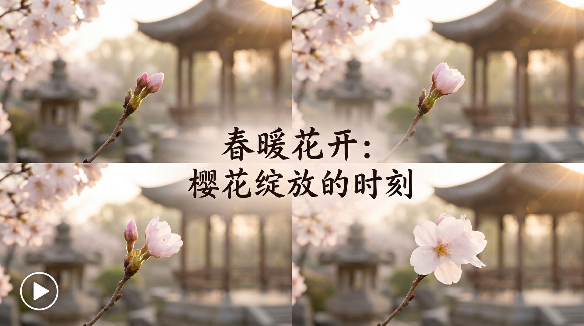 抖阴植物视频樱花绽放延时摄影